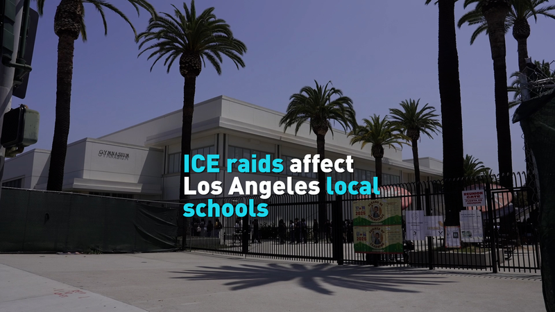 ICE raids affect Los Angeles local schools video poster