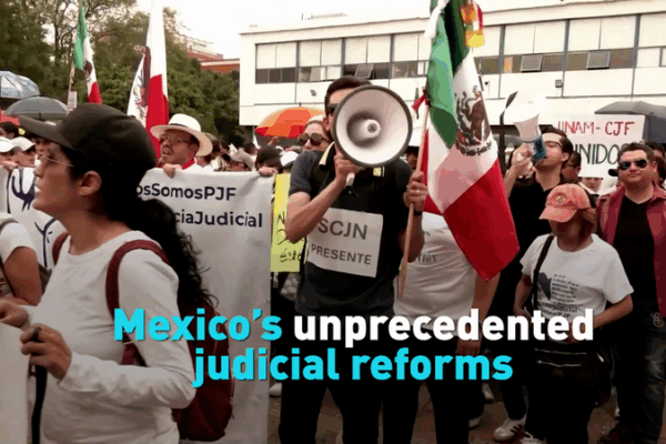 Mexico’s First-Ever Election to Choose Judges: A Historic Change! Mexico’s unprecedented judicial reforms video poster