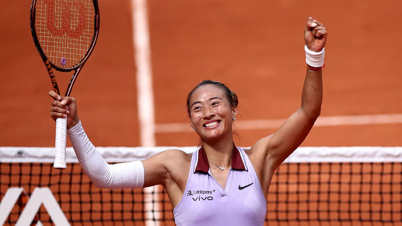 Olympic champion Zheng Qinwen battles into French Open quarterfinals