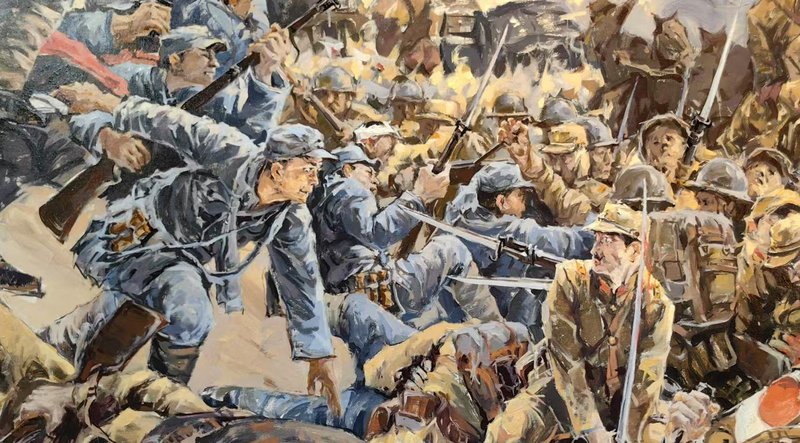 Painting commemorates War of Resistance Against Japanese Aggression video poster