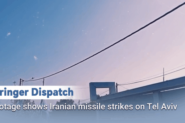 Iranian Missile Strikes Hit Tel Aviv and Haifa Amid Rising Conflict Stringer Dispatch: Footage shows Iranian missile strikes on Tel Aviv video poster