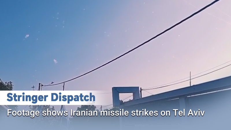 Stringer Dispatch: Footage shows Iranian missile strikes on Tel Aviv video poster