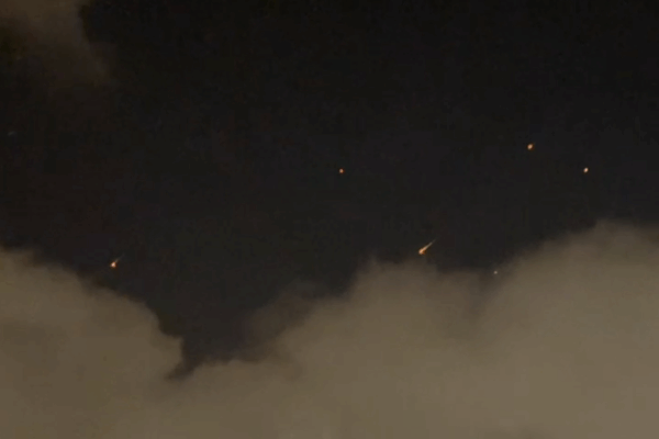 Stringer Dispatch: Iranian missiles stream over Haifa video poster