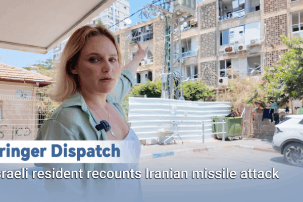 Brave Tale from Tel Aviv: Irina’s Story of the Missile Attack Stringer Dispatch: Israeli resident recounts Iranian missile attack video poster