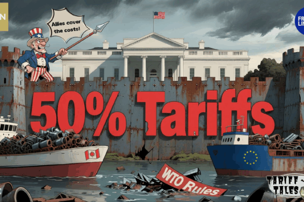 Trump Doubles Tariffs on Steel and Aluminum: What’s Going On? ๐ ๏ธ๐บ๐ธ Tariff tales: WTO rules? Nope! America first, allies last!