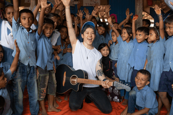 Rock Star MIYAVI Uses Music to Help Refugee Children 🎸 UNHCR Goodwill Ambassador MIYAVI on music, supporting refugees video poster