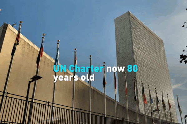 Happy 80th Birthday, UN Charter! π Let’s Celebrate Peace and Unity UN Charter now 80 years old video poster