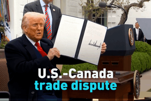 U.S. and Canada Clash Over Invisible Tech in Trade Battle U.S.-Canada trade dispute video poster