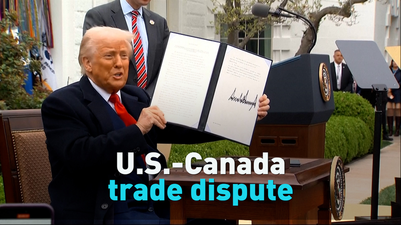 U.S.-Canada trade dispute video poster