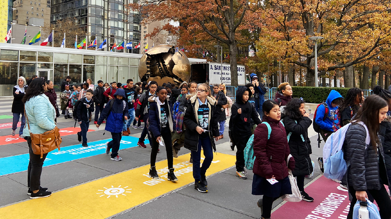 A glimpse of Hope: 'Sphere Within Sphere' outside the UN Headquarters