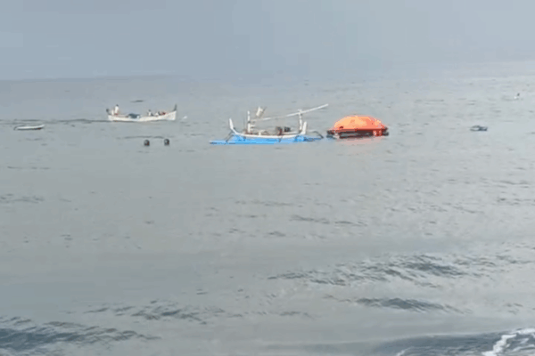 Ferry Sinks Near Bali 🛥️: Rescuers Search for Missing People At least 5 dead, dozens missing after Indonesian ferry sinks video poster