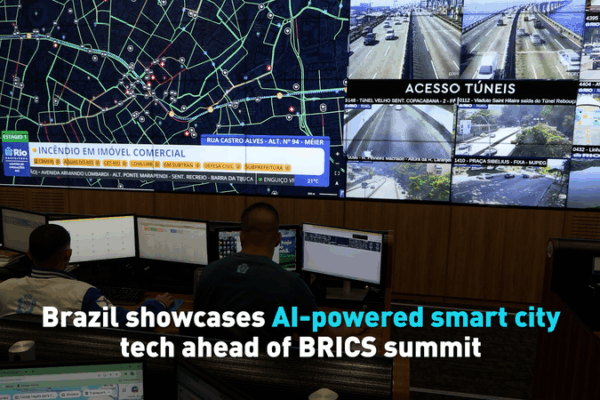 Brazil’s AI-Powered Cities: How Tech is Making Life Better! ๐๐ค Brazil showcases AI-powered smart city tech ahead of BRICS summit video poster
