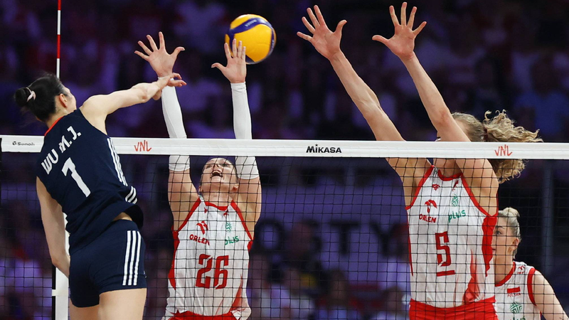 China’s Women’s Volleyball Team Narrowly Loses to Poland in Exciting Match π China fall short against Poland in thrilling FIVB Nations League clash