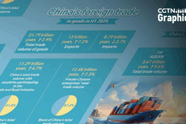 China’s Trade Grows by 2.9% in First Half of 2025! π Graphics: China's foreign trade up 2.9% in H1
