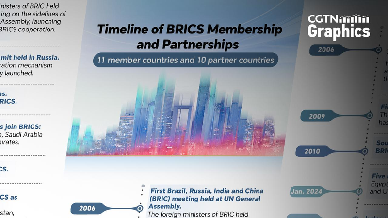Graphics: Timeline of BRICS membership and partnerships