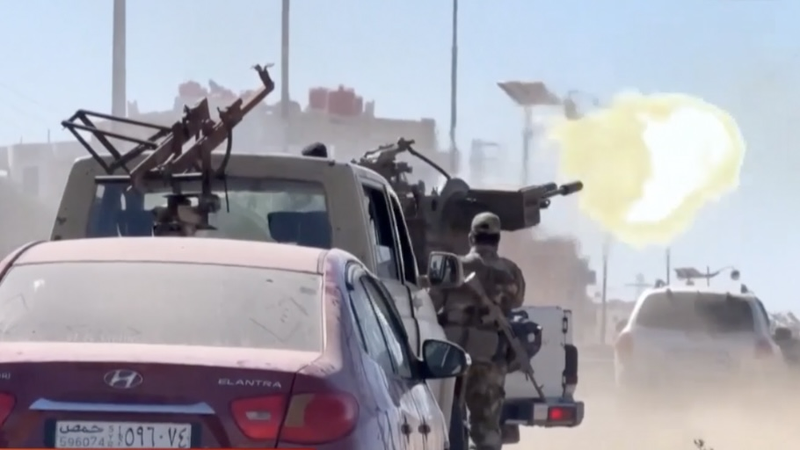 Israel strikes Damascus as fighting rages in southern Syria video poster