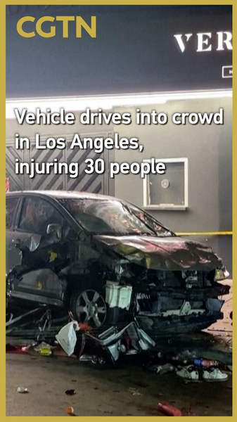 Scary Night in Hollywood: Car Runs into Crowd, 30 People Hurt! Man in custody after car plows into Hollywood crowd, injuring 30 video poster