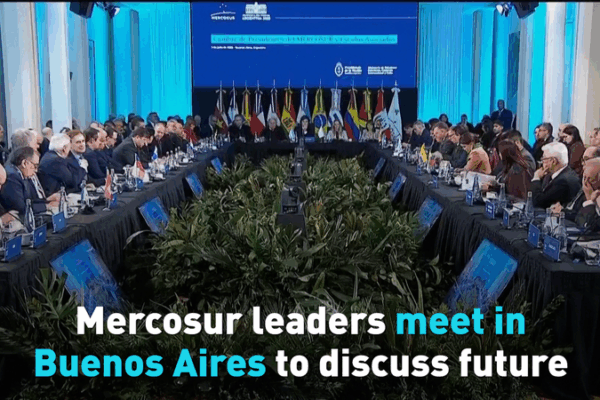 South American Leaders Meet to Plan Mercosur’s Future ๐ Mercosur leaders meet in Buenos Aires to discuss future video poster
