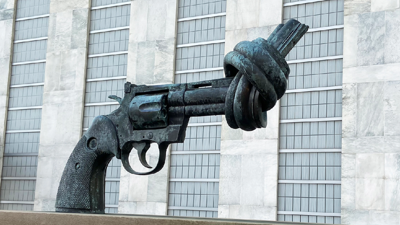 The Knotted Gun: A Powerful Symbol of Peace at the UN 'The Knotted Gun:' A powerful symbol outside the UN headquarters